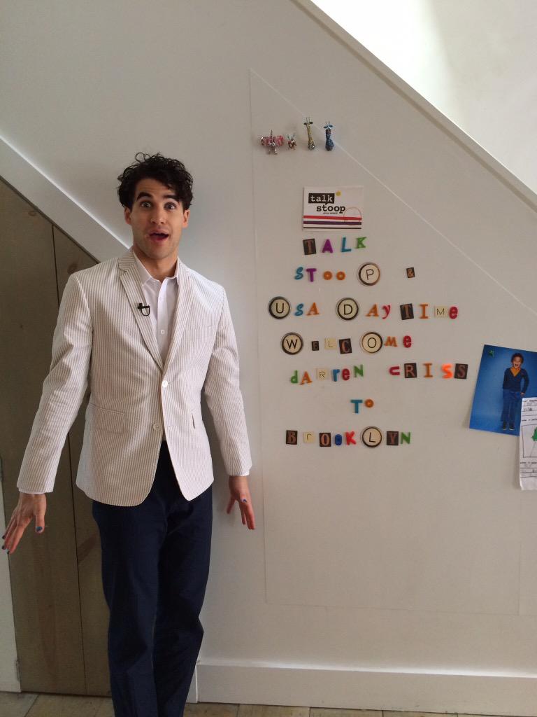 TalkStoopNBC's tweet image. It's almost time: @DarrenCriss on #TalkStoop! Watch late night tonight on NBC. @darrencrissnews @DarrenCrissCom