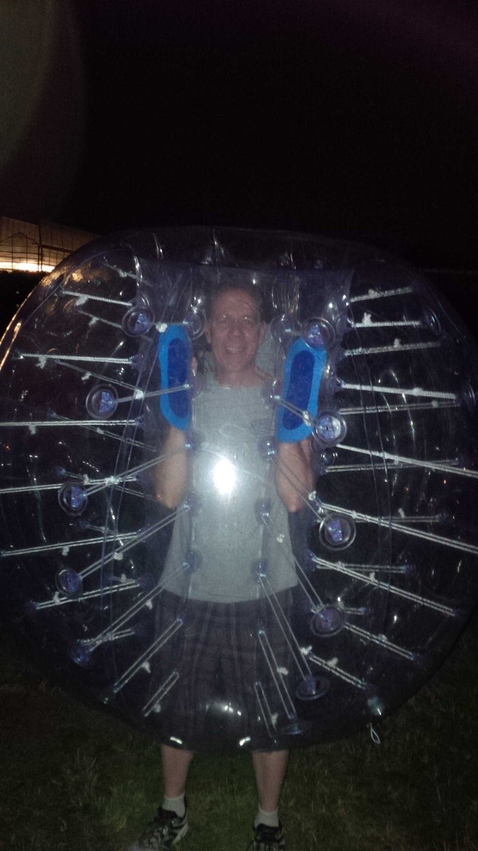 BigMikeylindsay's tweet photo. Bubble soccer at the #worldmusicfestival #hwmf2015 some random kid obliterated me but it was loads of fun!!! http://t.co/O4cEIlMsIf