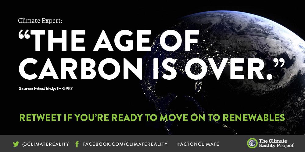 ClimateReality's tweet photo. Retweet if you’re ready to move on to a cleaner, brighter future. http://t.co/RPvCvSpcJ1