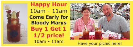 Happy Hour tomorrow from 10am-11am!