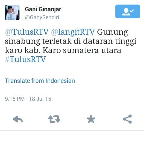 TulusRTV's tweet image. Selamat kpd @GanySendiri mnjadi pemenang kuis @TulusRTV epsd terakhir mndptkan uang Rp 500.000 @langitRTV #TulusRTV