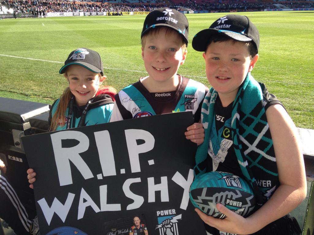 A great day to remember a great man. Here's to a great Showdown. #RIPPhilWalsh #weareportadelaide