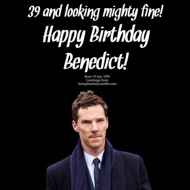 39 and looking mighty fine! Happy Birthday Benedict Cumberbatch! Join here:  