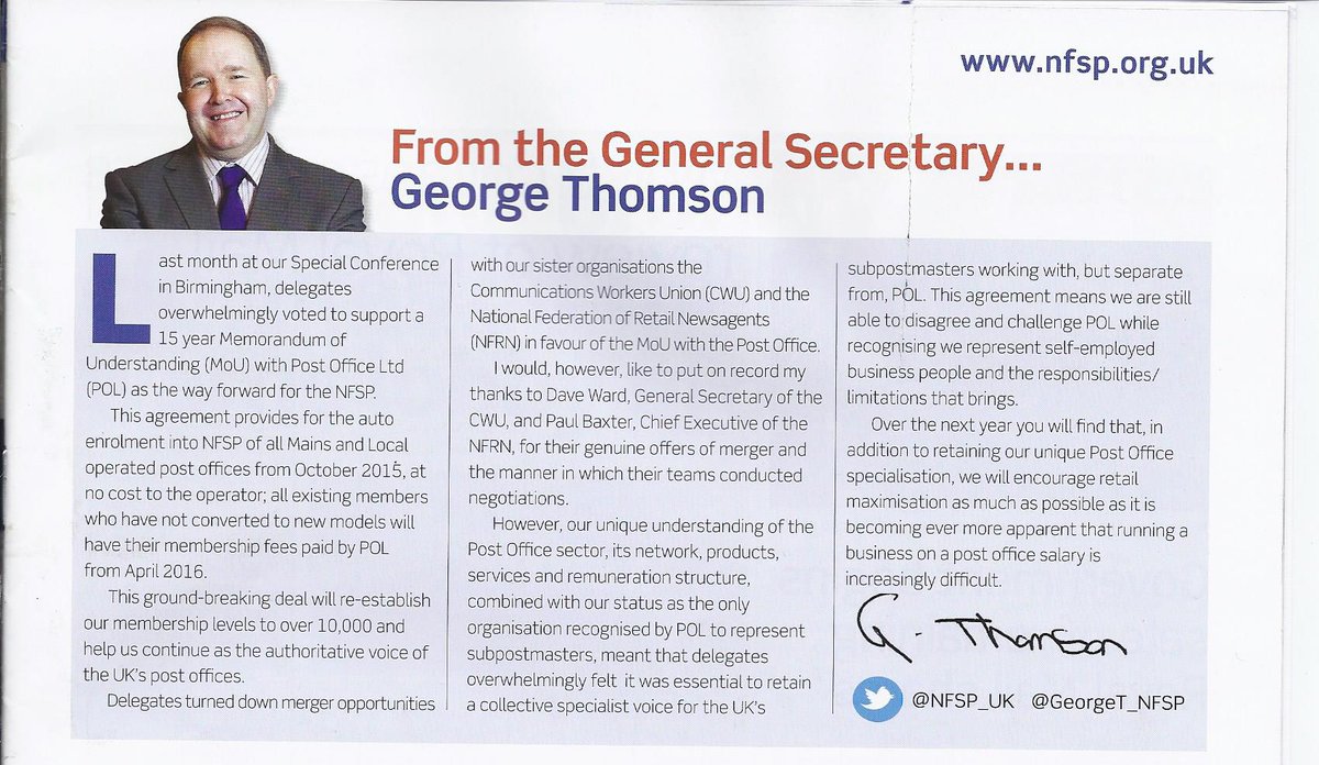 NoToNFSP's tweet image. Membership to be boosted to over 10,000 through auto-enrolment with fees paid for by @PostOffice says @GeorgeT_NFSP