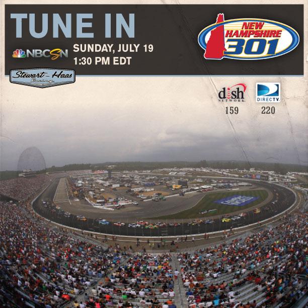 HaasFactoryTeam's tweet image. It's race day! Retweet if you ah wicked excited for the #NASCAH race at New Hampsha. Tune In: 1:30p ET on @NBCSN.