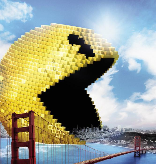 Pacman пиксели фильм. Адам сэндлер пиксели. Пиксели pac-man pacman фильм. Пиксели мультфильм 2015. Пиксели фильм 2015.