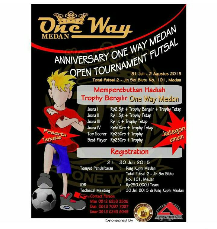 KingKuphiMedan's tweet image. @OneWayMedan Futsal Tournament