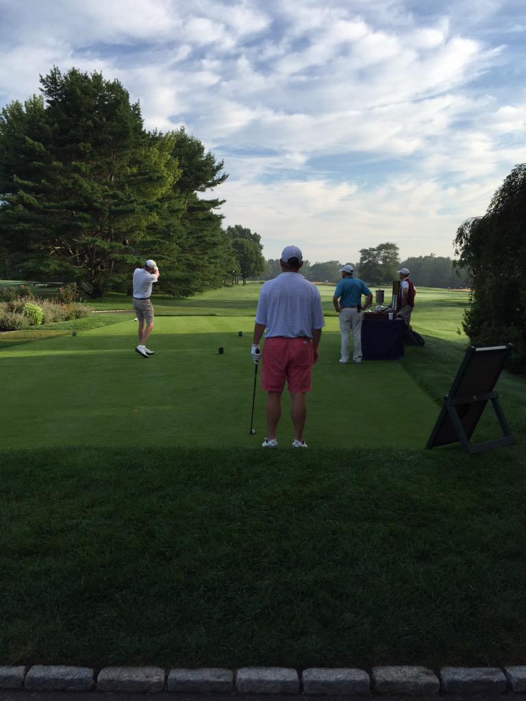WeeBurnGolf's tweet image. The first tee shot has been struck and round #1 of the men's championship has begun!