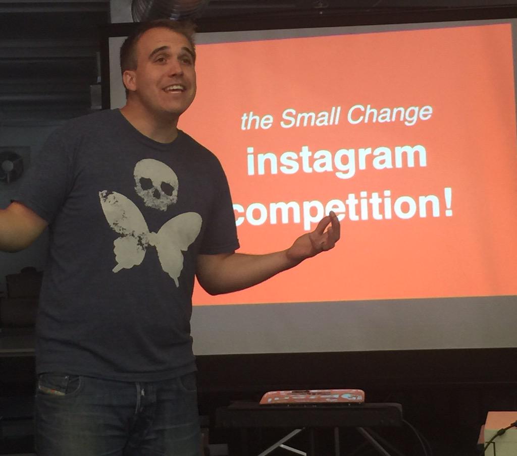 SWCivicPGH's tweet photo. Adam of @fygment speaking about the #notsosmallchange Instagram competition. Follow the hashtag and learn more. http://t.co/Hmg5EJtFN8