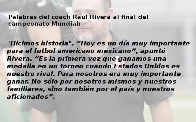 tackleo's tweet photo. Palabras de los coaches de #Japón y #México al final del Campeonato #IFAFWC15 http://t.co/Xgefo5Em5h