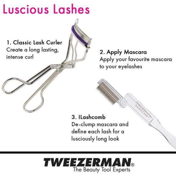 TweezermanCa's tweet photo. The 3 simple steps to get #LuciousLashes with Tweezerman: curl, apply, and de-clump! #slay http://t.co/id2jnydP3X