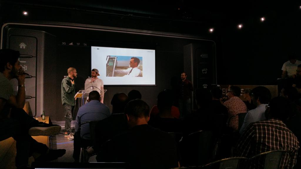 SamMoqbel's tweet image. @rehabstudio up 4th - great stuff. #jlrdevchallenge @jaguarlandrover #hackathon @CheilUK @Spotify @BoschGlobal