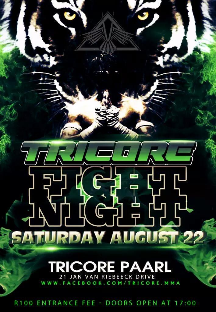 TricoreMMA's tweet photo. #Tricore Paarl will be hosting their first #TricoreFightNight #TFN6 Keep your eyes open! http://t.co/qF548bCdzt http://t.co/kPgw2VGIi4