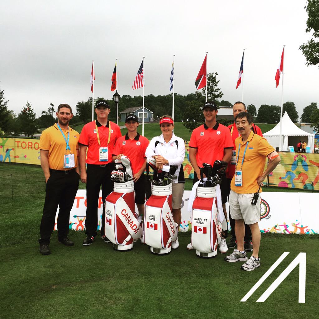 DrScottFisher's tweet photo. Team Canada at PanAm golf. Good luck Austin on the final round! #ascenthealth http://t.co/Zq8mtB5GaR