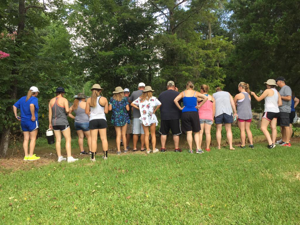 amberlwilliams's tweet photo. OMG there's an alligator! #texasgirls #firstgator LOL @averyyann_ @blackwidows16u http://t.co/iSw8QQyt35
