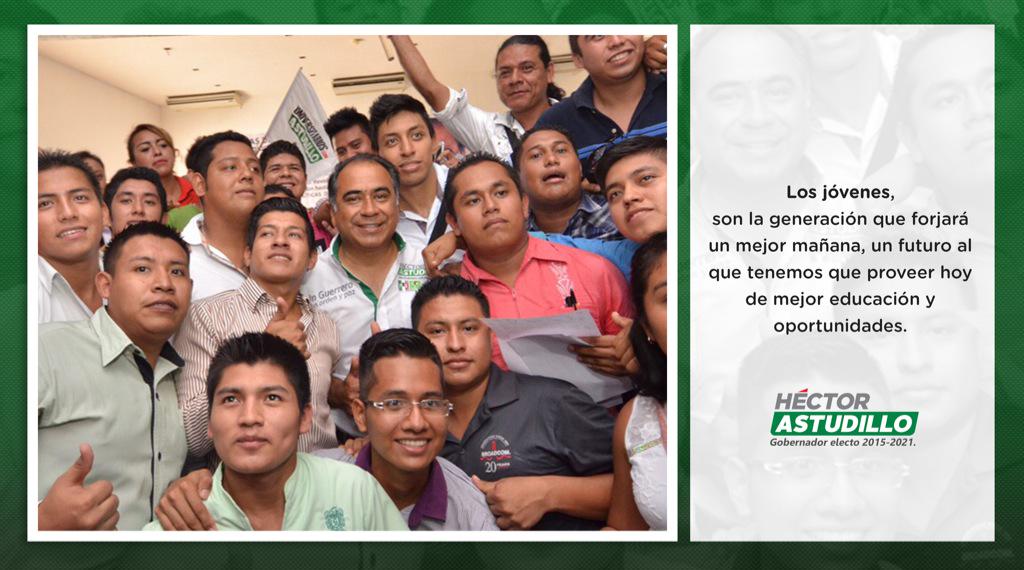 HectorAstudillo's tweet photo. Guerrero es un estado de jóvenes y trabajaremos por ellos. http://t.co/wLmkrfNIGl