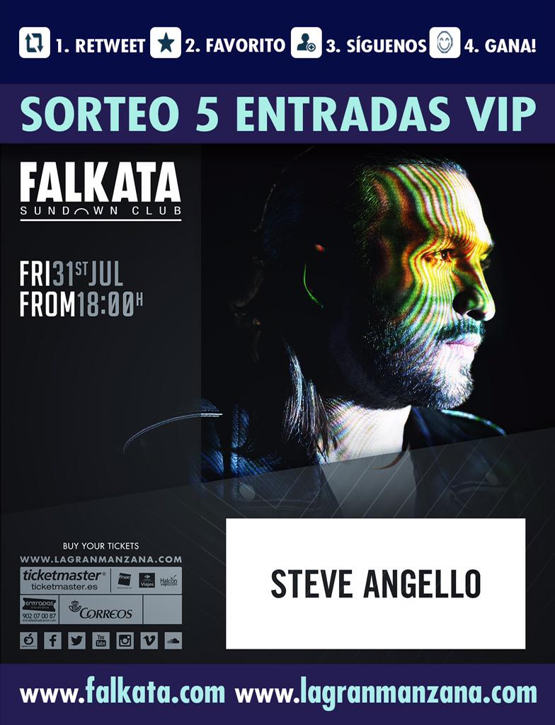 FalkataGandia's tweet photo. RT + FOLLOW sorteo 5 ENTRADAS VIP DOBLES para  ver a @SteveAngello en @FalkataGandia @FALKATASUNDOWN sorteo Viernes24 http://t.co/KeeXDDgZ44