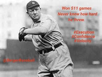 BergerBaseball's tweet photo. Won 511 games and never knew how hard he threw. #getbattersout #executionconfidencevelocity http://t.co/lZBg4DZXKc