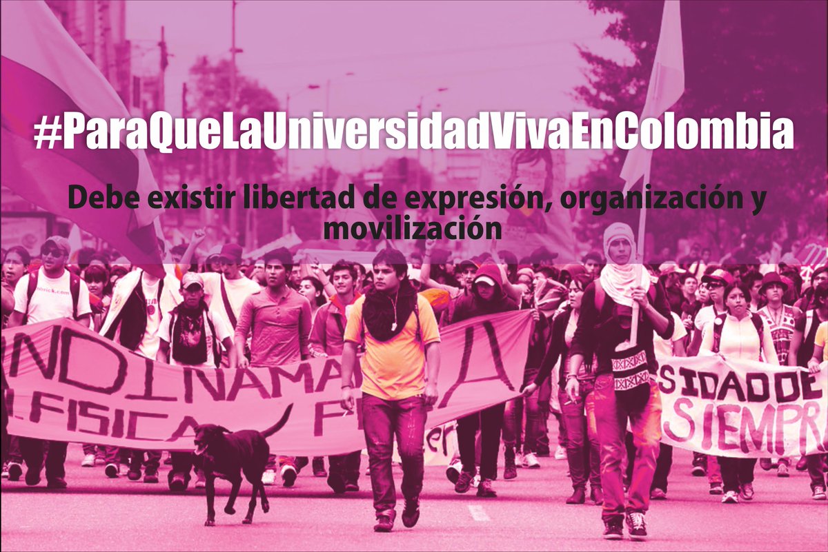 #ParaQueLaUniversidadVivaEnColombia las calles han sido nuestro escenario de lucha durante 17 años