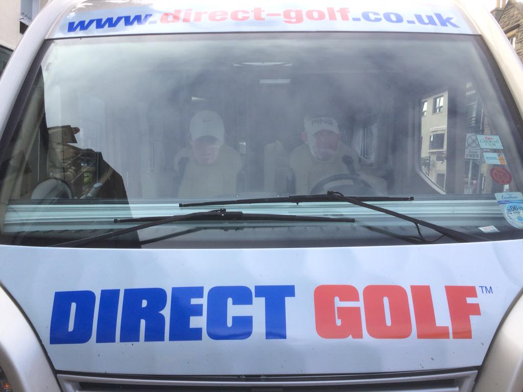 DirectGolfUK's tweet photo. Look who's on the #DGmorph bus!! @WestwoodLee @TheSergioGarcia http://t.co/j3nrgKng2T