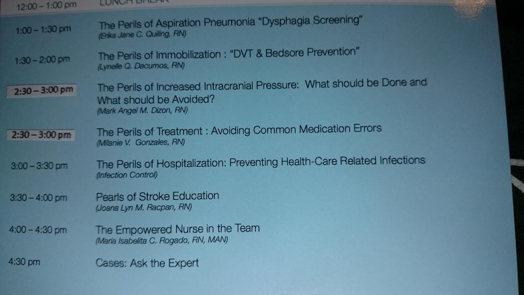 StrokePhils's tweet photo. Acute Stroke Management: Remembering the Pearls, Avoiding the Perils. 8-20-2015 #SSP2015 part 2 http://t.co/Xa2lcVu8UB