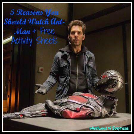 5 Reasons you should watch #Antman, free Ant Man activity and colouring sheets