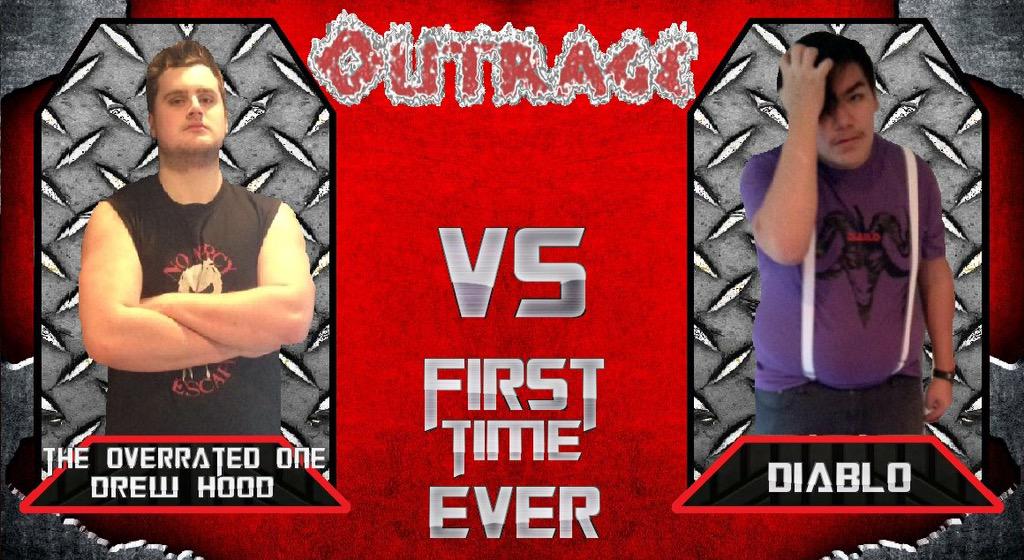 VTWWrestling's tweet photo. Just announced at #VTWOutrage @VTWDiablo will face @BYWFacePuncher for the first time ever http://t.co/2hqHXHtEt7