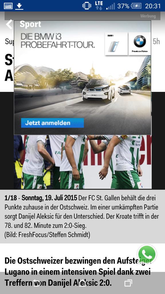 Elkas88's tweet photo. @20min so macht es spass die app zu benutzen... #20min #Werbung http://t.co/gwg5KdyQrQ