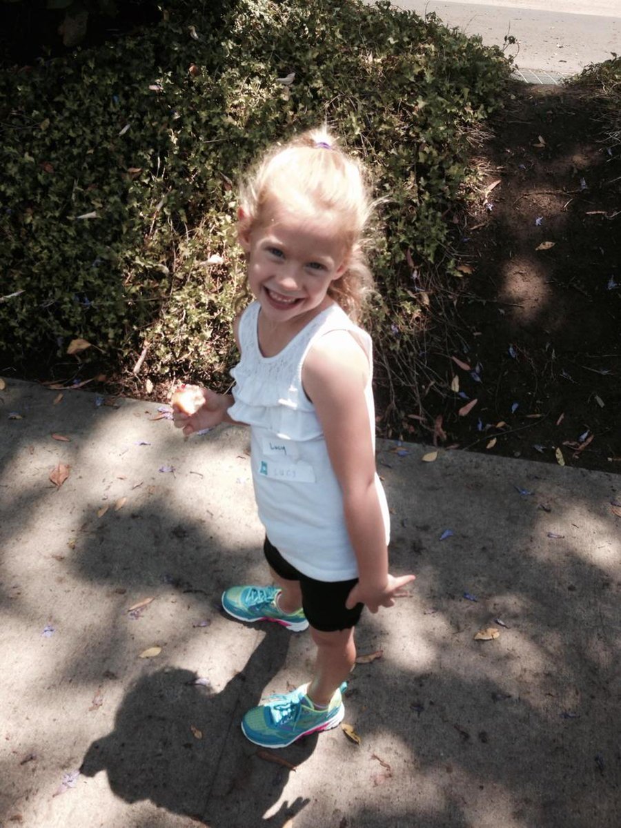 jwhitmore80's tweet photo. Lucy: "Mom gave me the biggest half (of donut)." Me: "Do you ever ask for the smallest half?" L: "Only of carrots." http://t.co/Lh3OhVm7U4