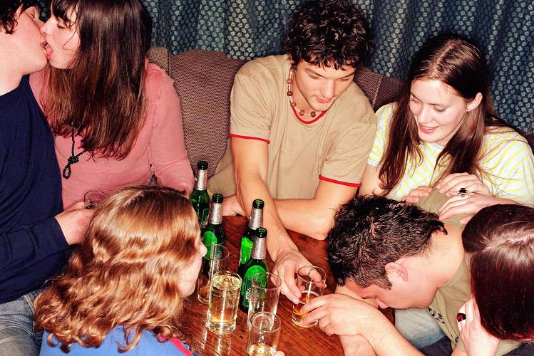 Party licking students girlfriend