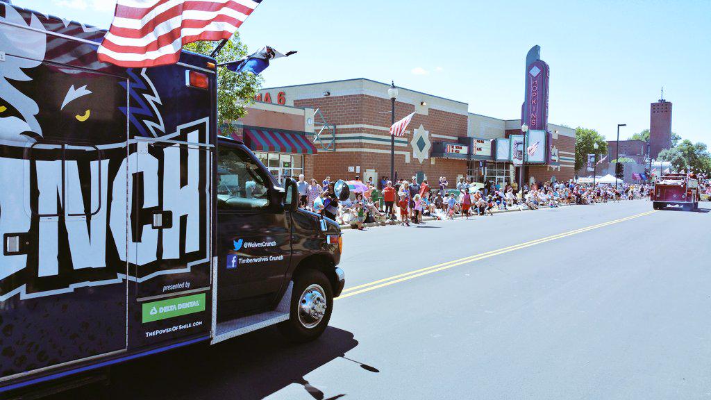 Rolling!!! <a href="/RaspberryFest/">Hopkins Raspberry Festival</a> <a href="/TwolvesMktg/">Wolves Marketing</a> <a href="/MNTimberwolves/">WolvesMN</a> #TrackThePack