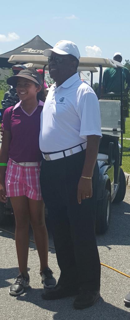 mediacherine's tweet photo. Golf protégé Amari Avery .@TigressAvery w/golf legend Lee Avery @OTGClassic @135StAgency @IllmagineMedia @Writerjudy http://t.co/6ara9pRCL7