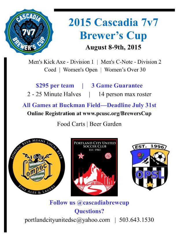 Short-sided #soccer, sunshine, @lompocbeer garden... What more can u want? Team registrations are flying in now!
