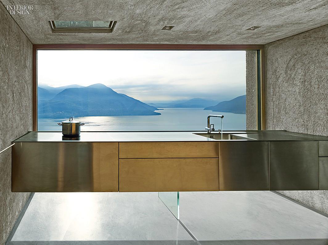 InteriorDesign's tweet image. A concrete Swiss vacation house with a spare palette offers postcard panoramas: bit.ly/1zic7GT