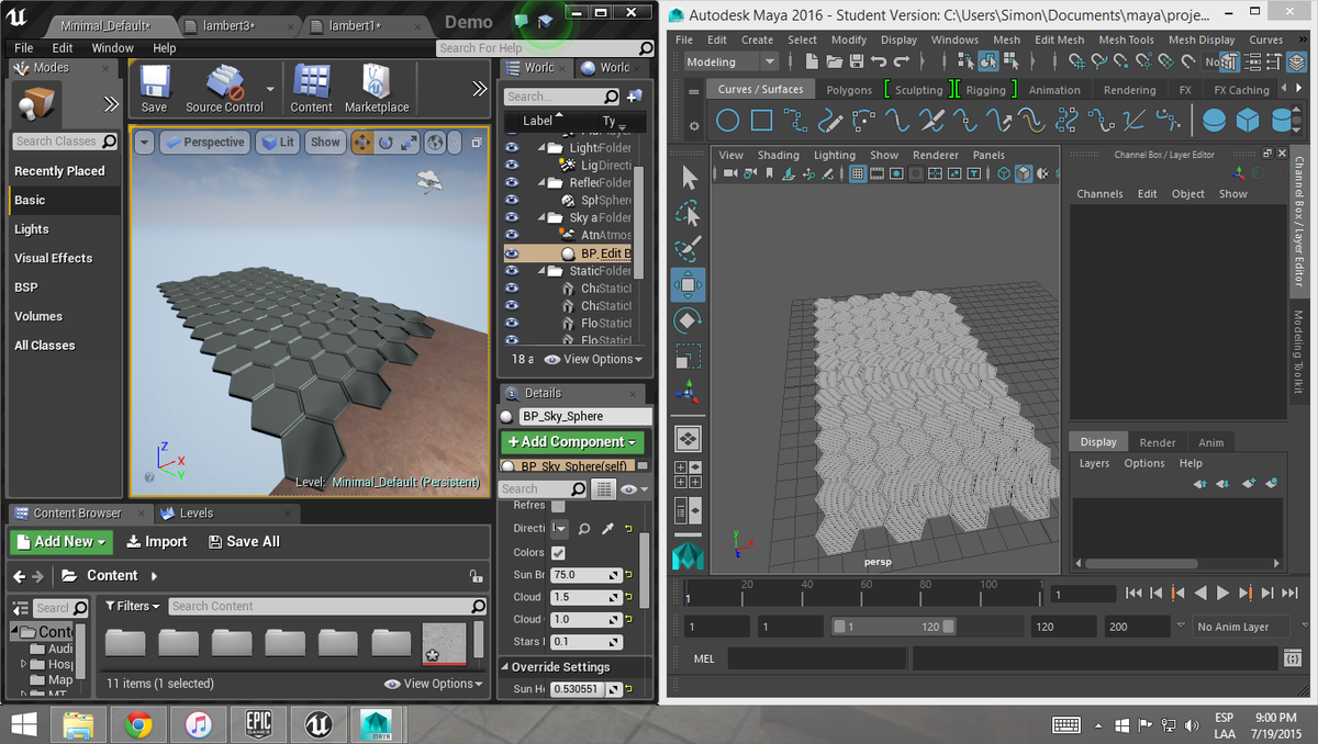 s_carreno's tweet image. @Digital_Tutors + @AdskMaya + @UnrealEngine :D!! #First3DModel #Beggining3DModelling #UnrealEngine