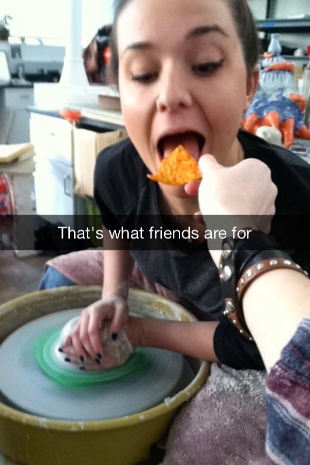 rachelTburkey's tweet photo. @jewlykeyz now this is true love <3 <3 #Pringlez&amp;Tinglez #Doritos #Love #Ceramics #Friends #hashtags #ILoveYou #j&amp;r http://t.co/dX7NAG9FNp