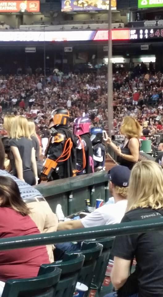 yickythemando's tweet photo. Star Wars Night @ Arizona Diamondbacks vs Giants #pinkmando #starwars @pinkmando @vanmarshall @RealFPJr @tiyasircar http://t.co/cUDeFJbExz