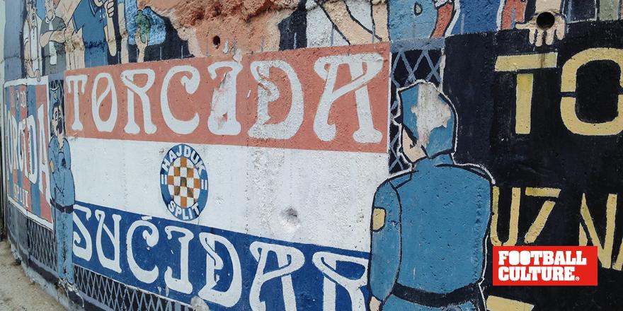 Hajduk Split graffiti, Graffiti in Split. The main emblem s…