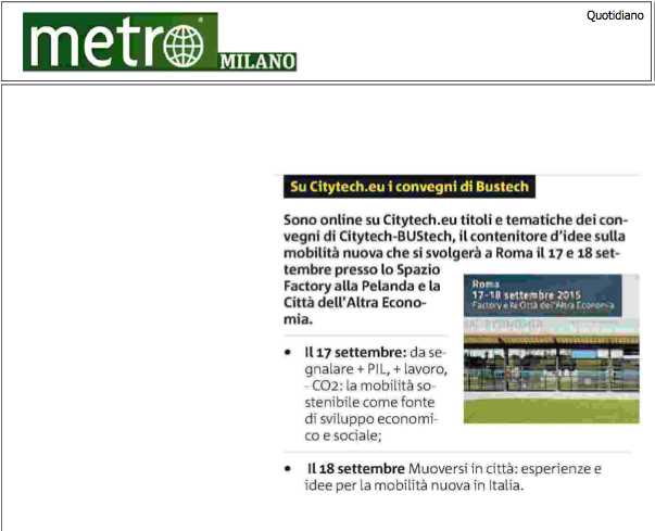 Panoramica_mob's tweet image. I convegni di #Citytech-#BUStech #Roma su @MetroNewsItalia #mobilità #innovazione #tecnologia