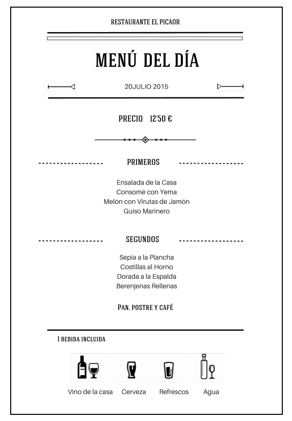 Elpicaor_ibi's tweet photo. Ya tenemos el Menú 20 de Julio de 2015 – Restaurante el Picaor disponible en nuestra web: http://t.co/TxhgPUeuEA … http://t.co/7PhMeutPE8
