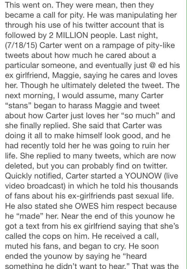5SOS_pizza__'s tweet photo. Ugh Carter Reynolds fans shouldn't defend his actions. I don't know if he actually killed himself or not. http://t.co/5nb7FB5XhB