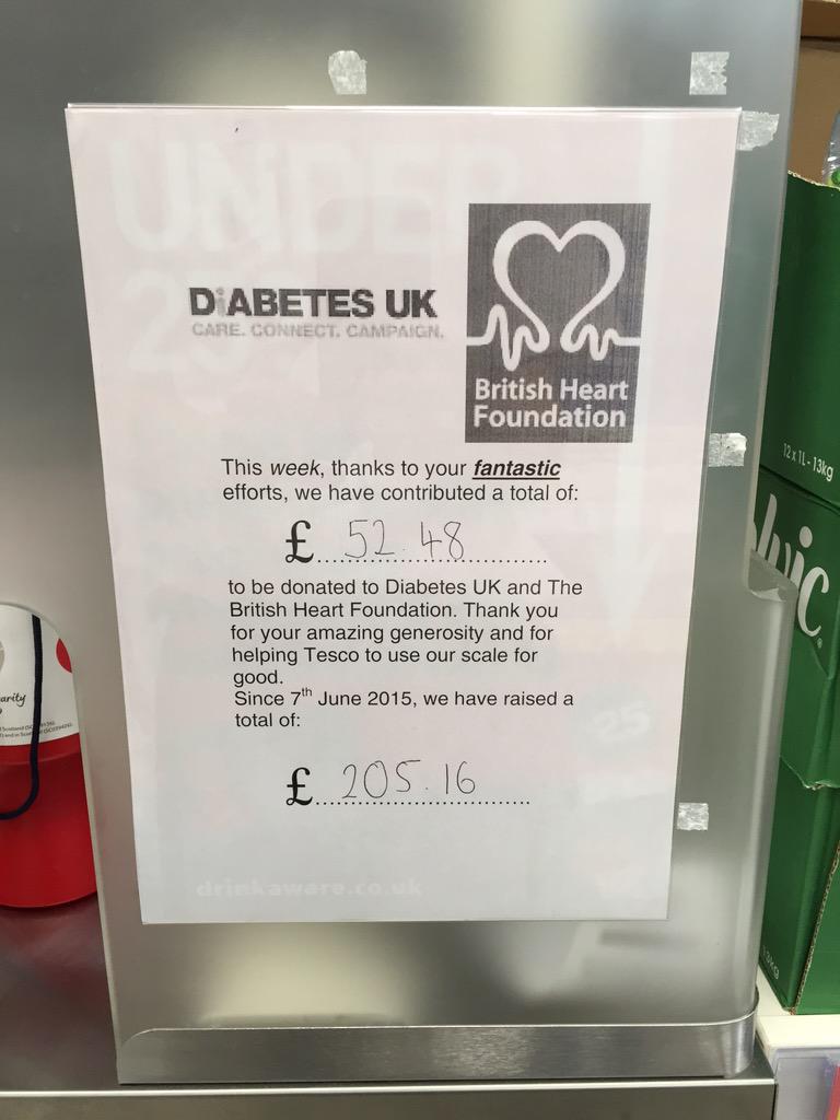 £205 in 6 weeks raised through our cans for <a href="/DiabetesUK/">Diabetes UK</a> <a href="/TheBHF/">British Heart Foundation</a>. Been a fantastic effort from our customers!!