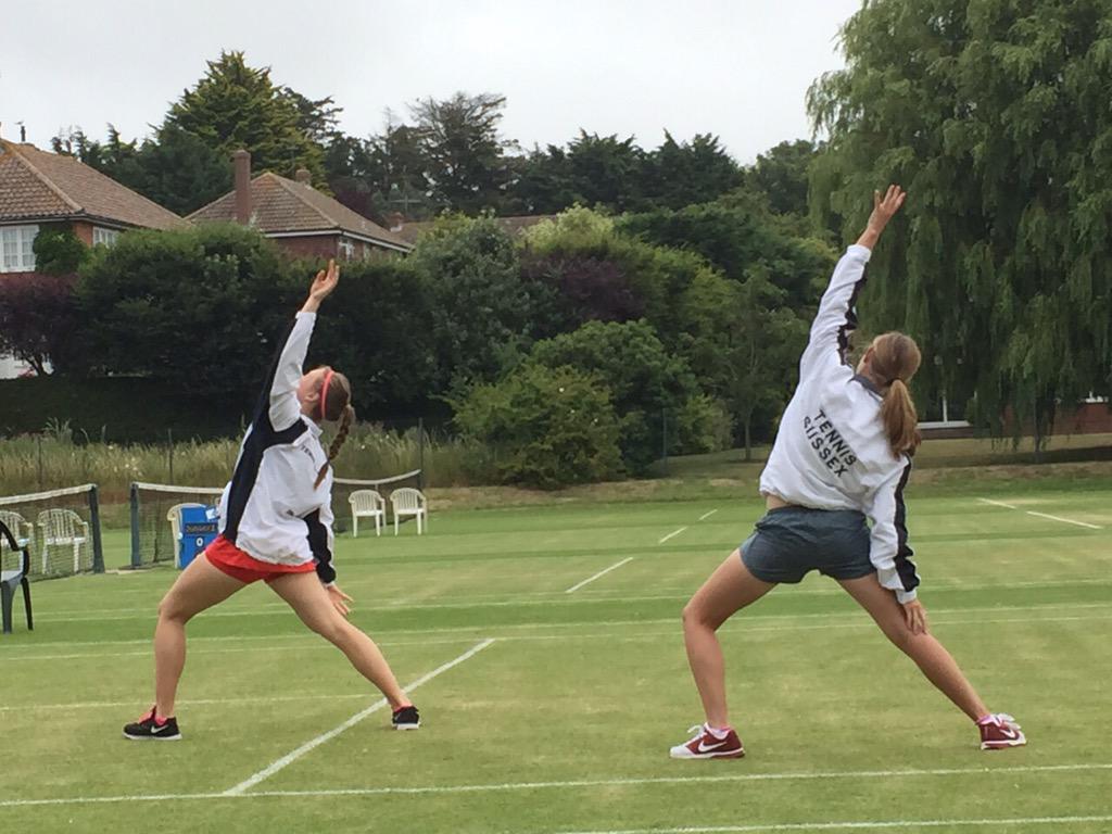 abbi_mel's tweet photo. Keeping the troops amused. @TennisinSussex http://t.co/By21poDAKF