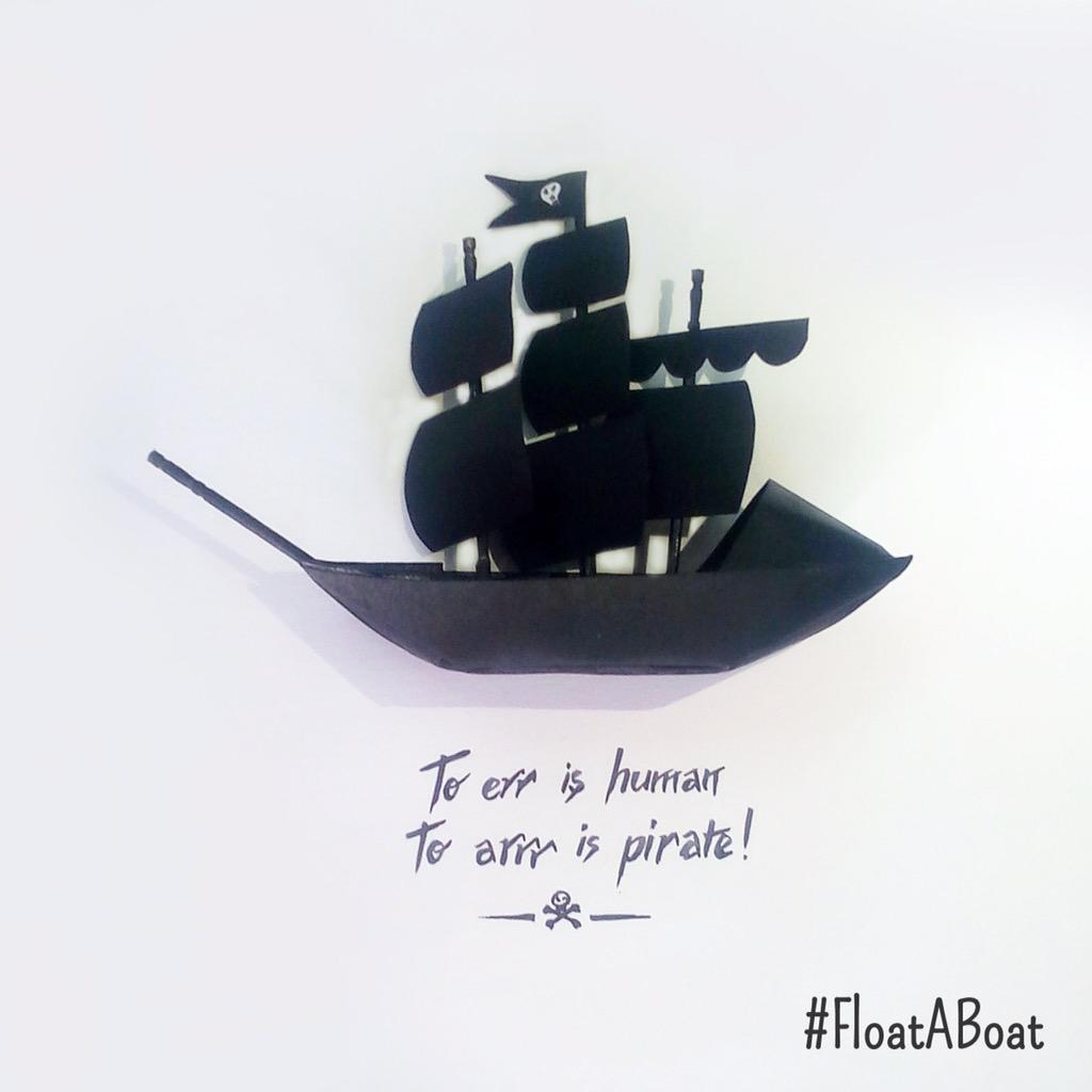paperboatdrinks's tweet image. How Davy Jones would #FloatABoat, me hearties!