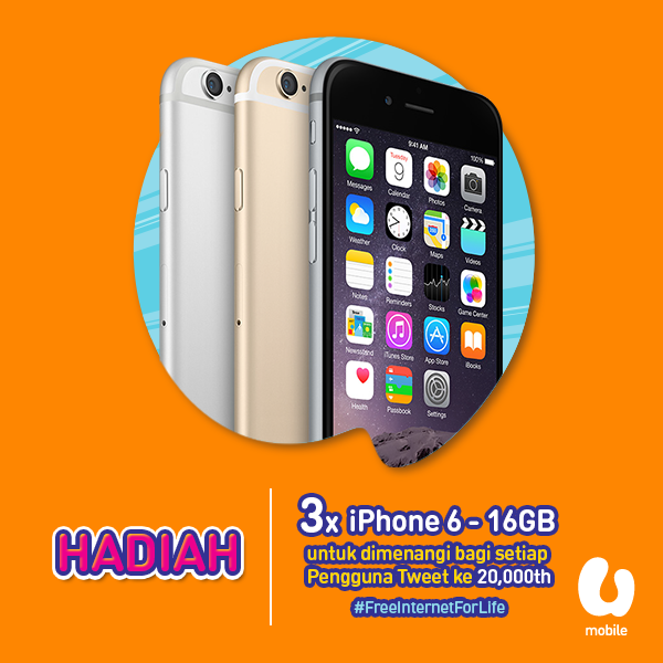 umobile's tweet photo. Semua orang nak #FreeInternetForLife. RT jika anda setuju &amp; hendak memenangi iPhone 6! Layari http://t.co/C20ht5oqUP http://t.co/dJllelsva3