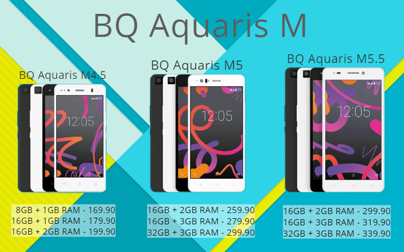 TecnoViPi's tweet photo. Bq lanza su nueva familia Aquaris "M" con tres nuevos terminales.
 http://t.co/j8YvgPKeUD http://t.co/lWiLHVheSy