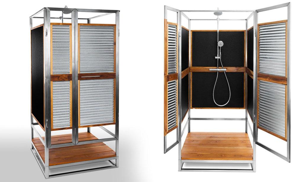 Rustic Meets Modern in <a href="/Richlite/">Richlite</a> Outdoor Shower.