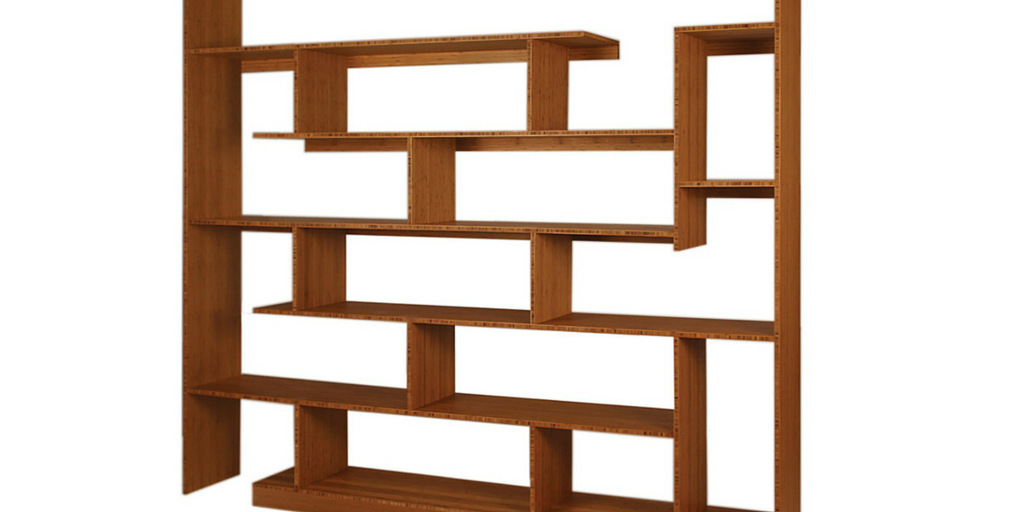 Beautiful @Plyboo​ natural stained modern bookcase. Holds paperbacks in a material made from sustainable #bamboo.