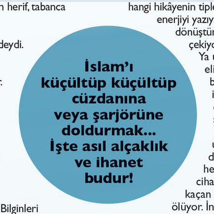 İslam’ı küçültüp küçültüp cüzdanına veya şarjörüne doldurmak. İşte asıl alçaklık ve ihanet budur! #SuructaKatliamVar