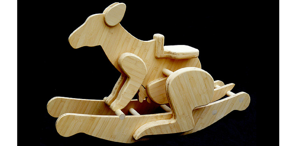 Unique Kids Rocking Horse: 'Kangaroo with Joey' Made of @Plyboo by Rocking Frog Toyr ---> etsy.me/1gKa9h5